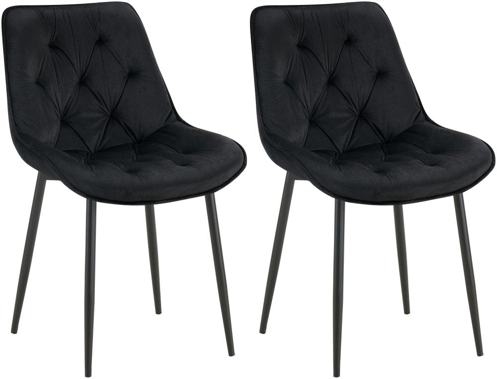 2er Set Esszimmerstuhl Wallace Samt