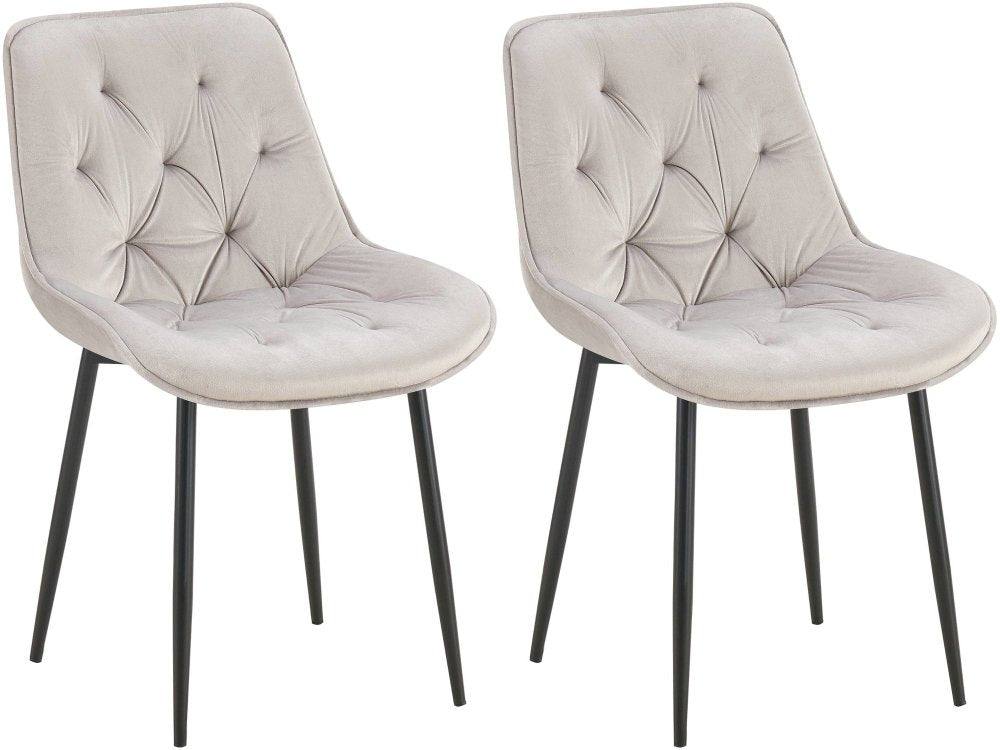 2er Set Esszimmerstuhl Wallace Samt