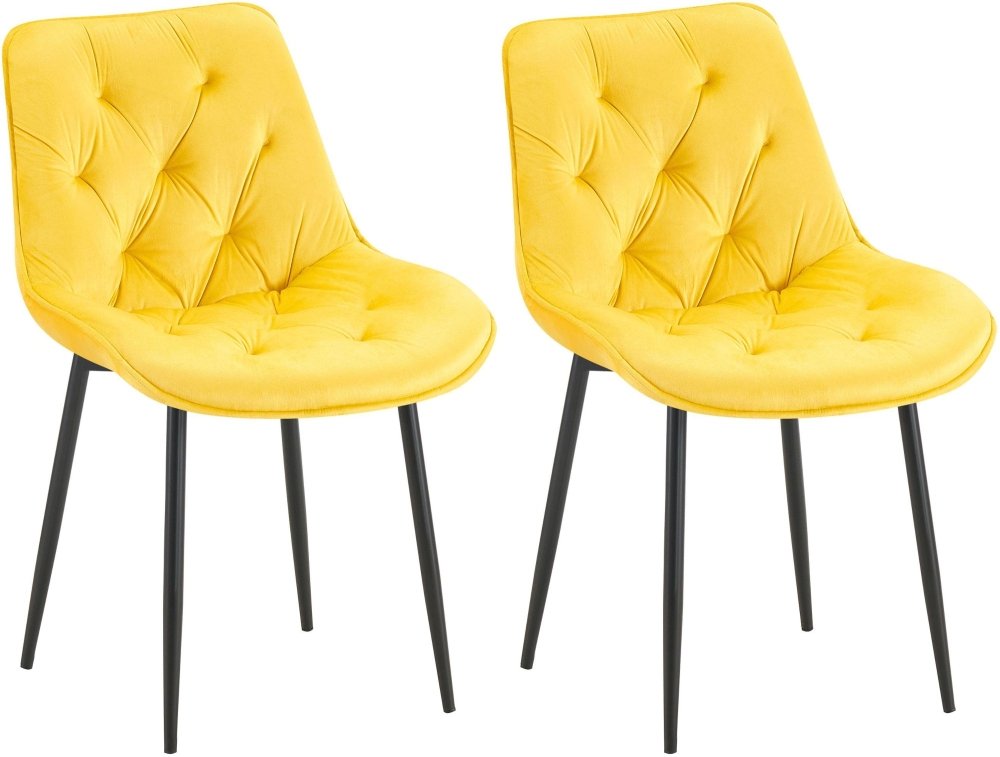 2er Set Esszimmerstuhl Wallace Samt