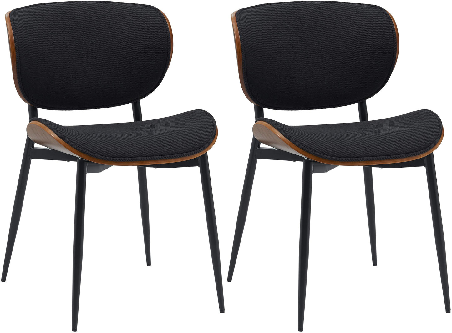 2er Set Esszimmerstuhl Enid Kunstleder- oder Stoffbezug