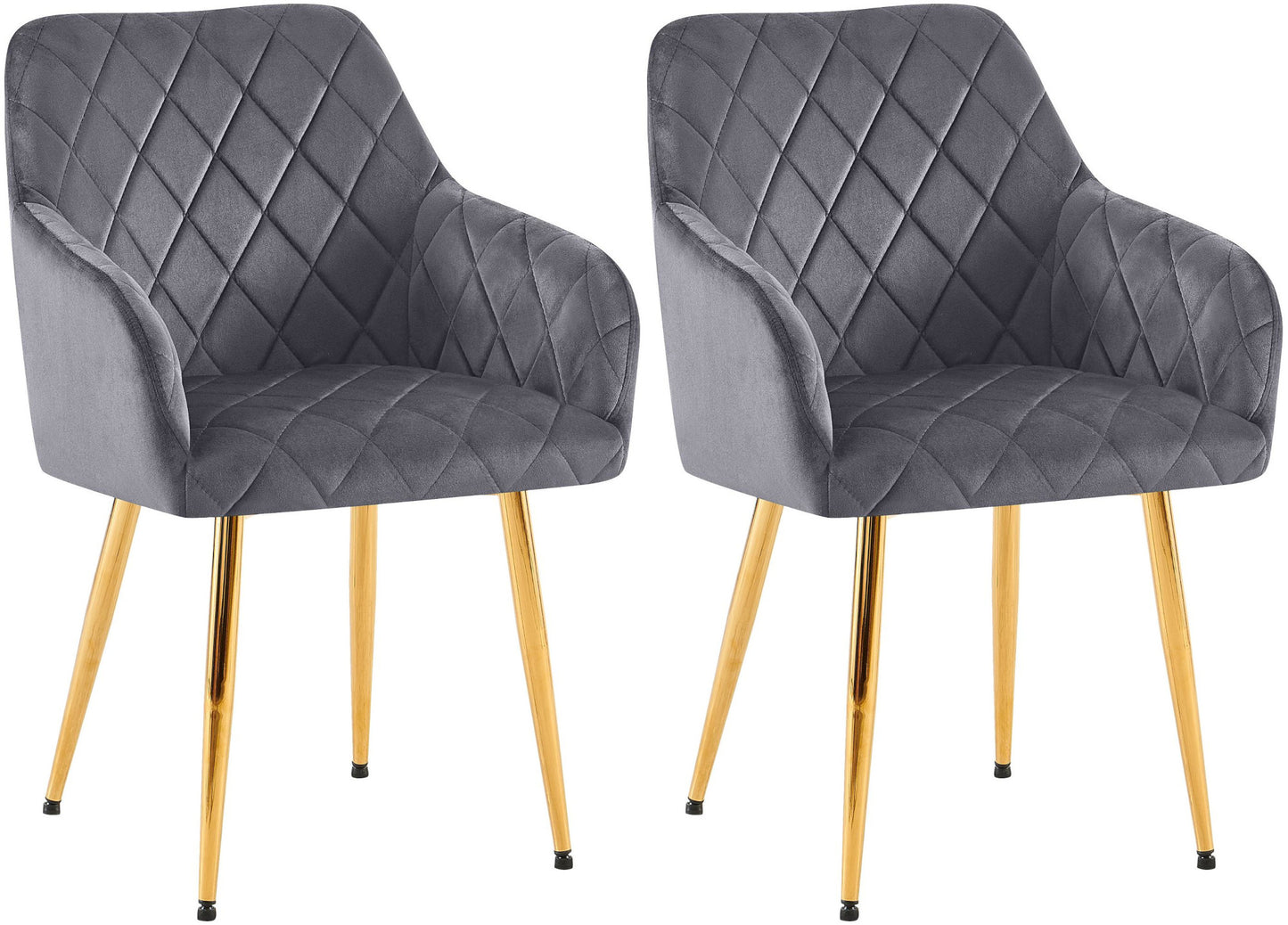 2er Set Esszimmerstühle Monett Samt