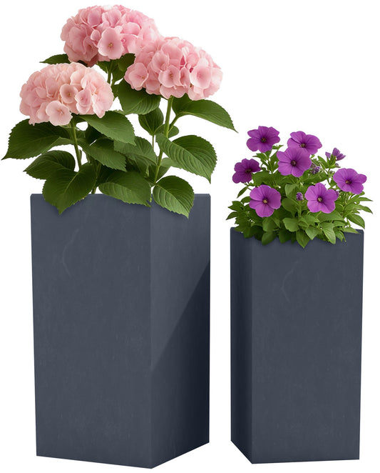 2er Set Pflanzkübel quadratisch 3