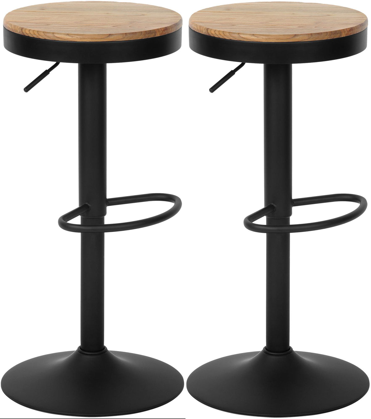 2er Set Barhocker Pitas Ulmenholz