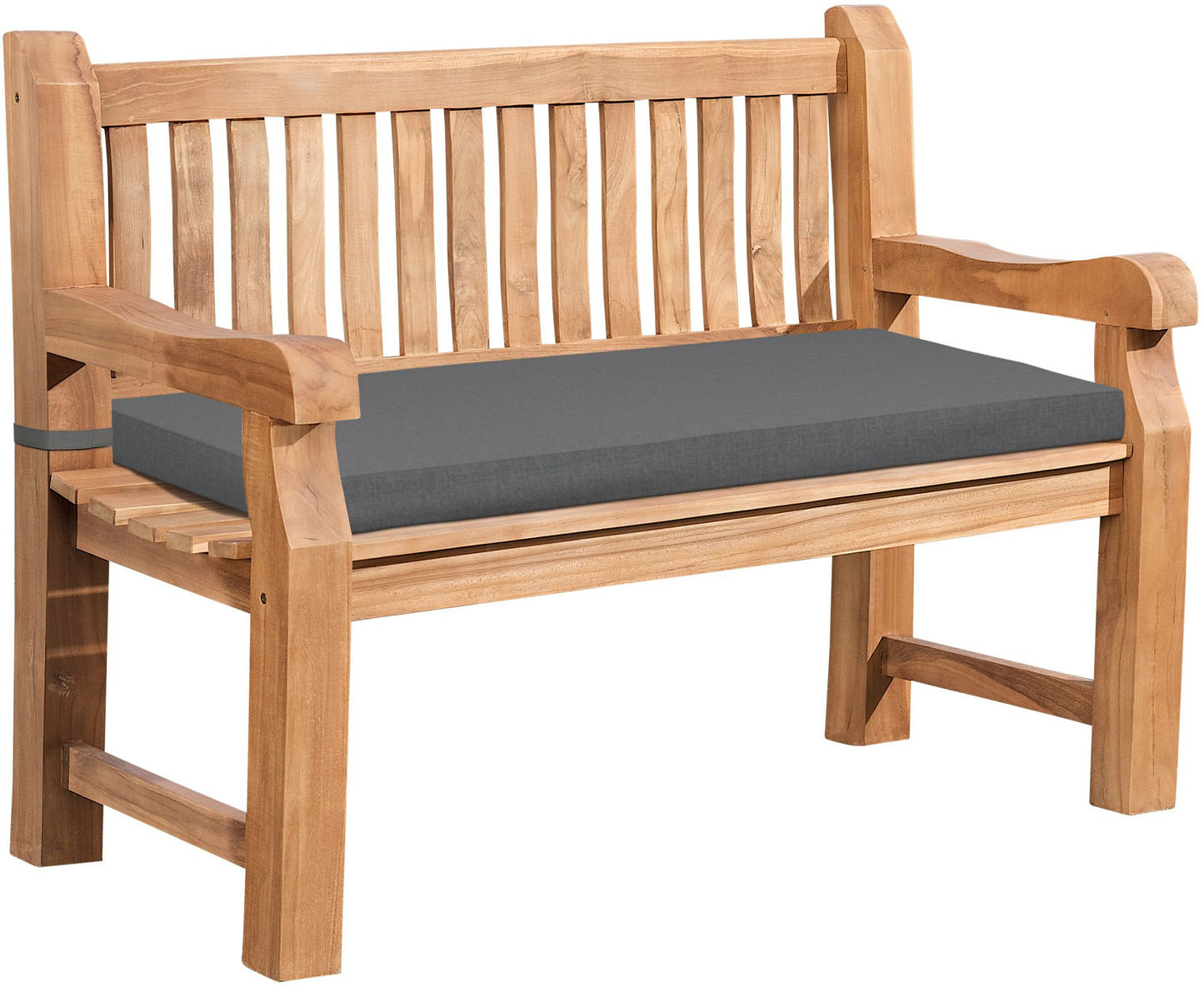 Gartenbank Teakholz Jackson mit Sitzkissen