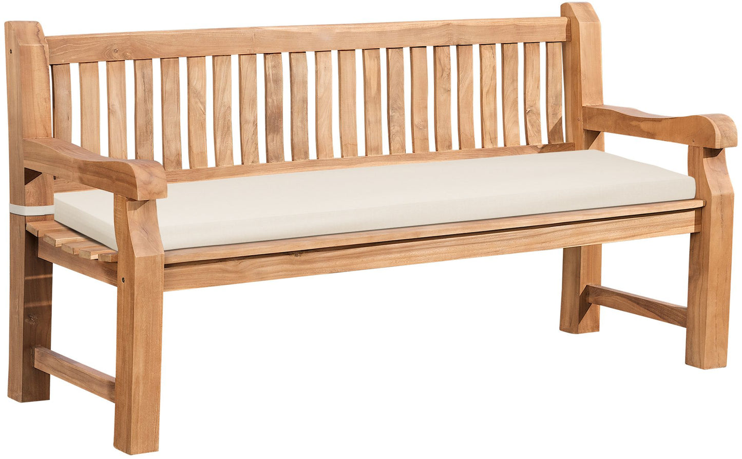 Gartenbank Teakholz Jackson mit Sitzkissen