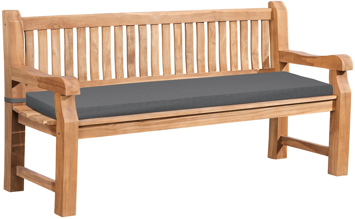Gartenbank Teakholz Jackson mit Sitzkissen