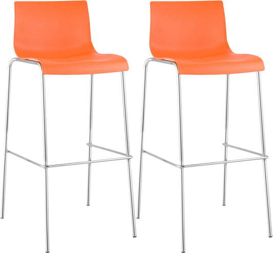 2er Set Barhocker Hover Kunststoff 4-Fuß Gestell