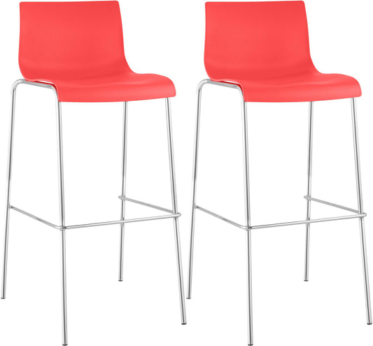 2er Set Barhocker Hover Kunststoff 4-Fuß Gestell