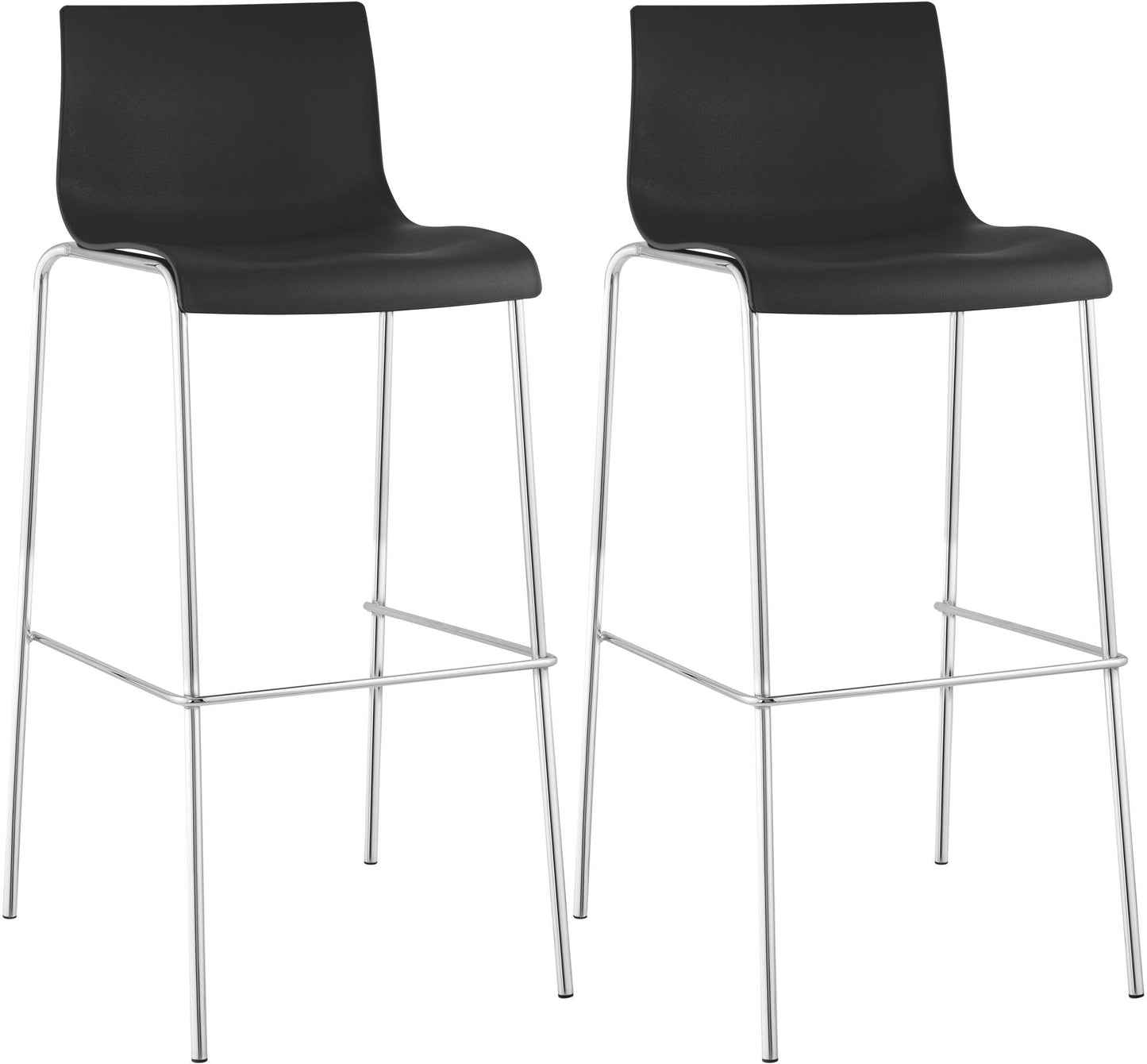 2er Set Barhocker Hover Kunststoff 4-Fuß Gestell