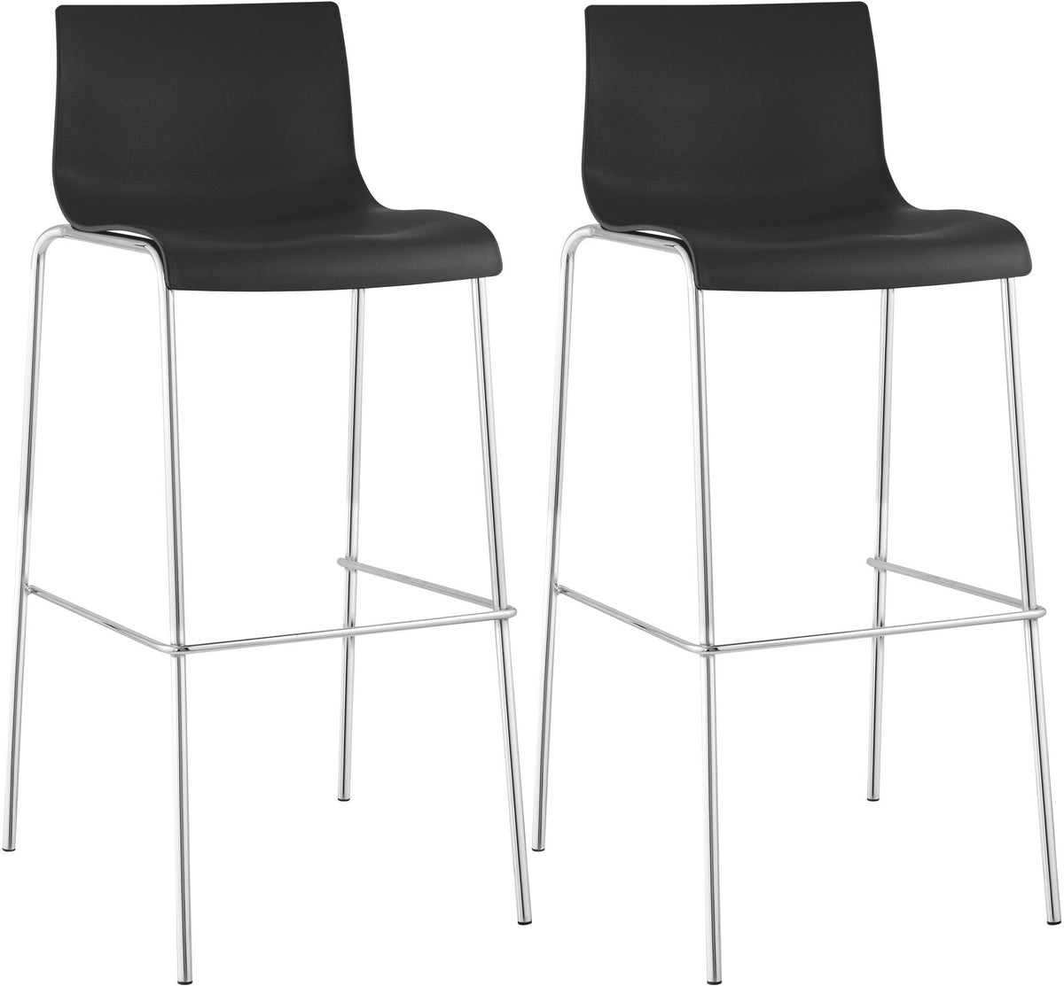 2er Set Barhocker Hover Kunststoff 4-Fuß Gestell