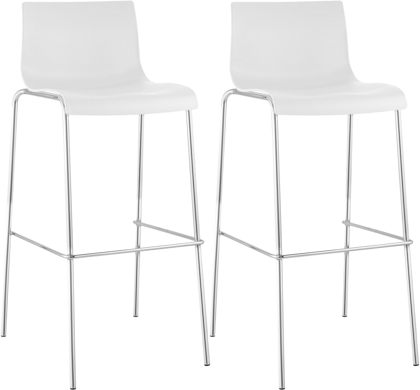 2er Set Barhocker Hover Kunststoff 4-Fuß Gestell