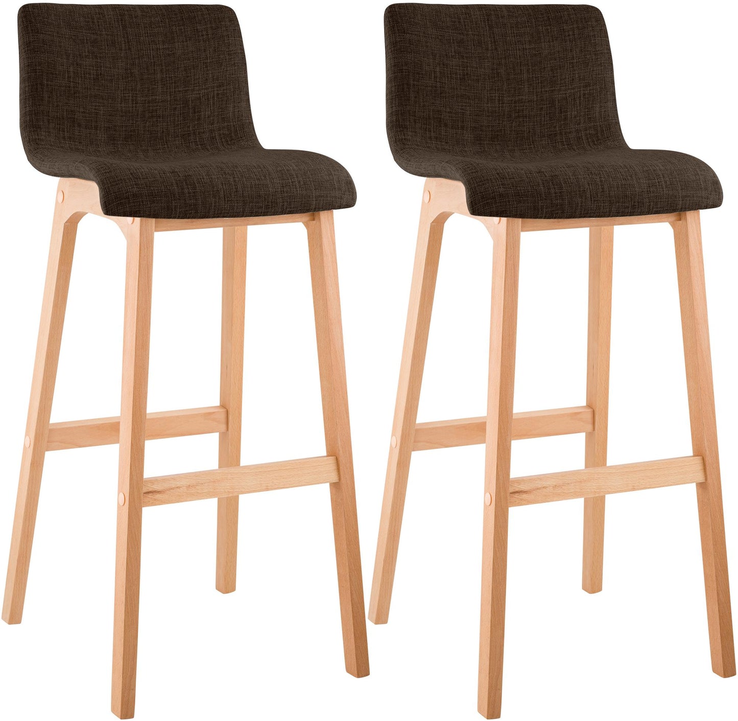 2er Set Barhocker Hover Stoff Vierfußgestell Natura