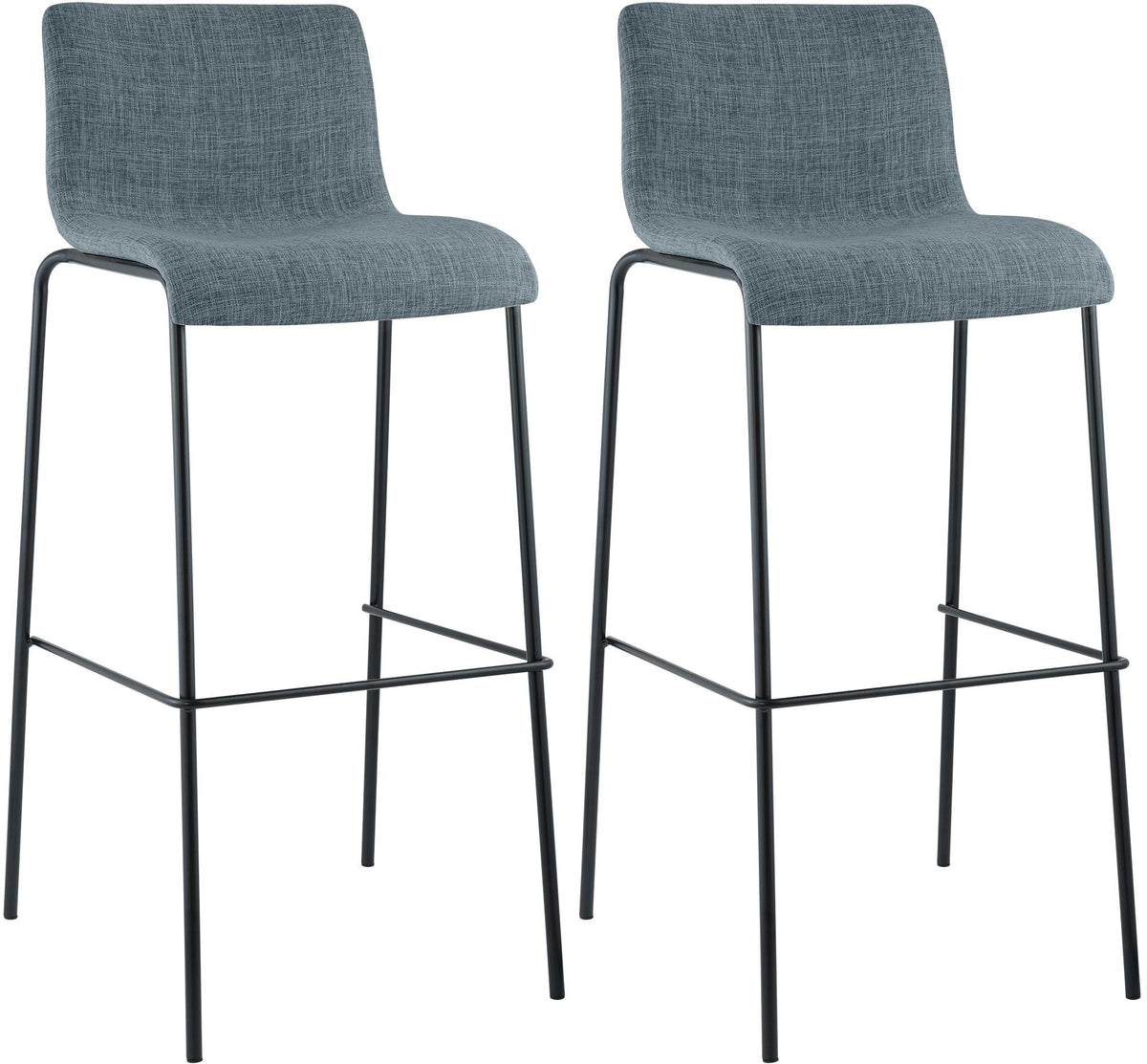 2er Set Barhocker Hover Stoff Vierfußgestell