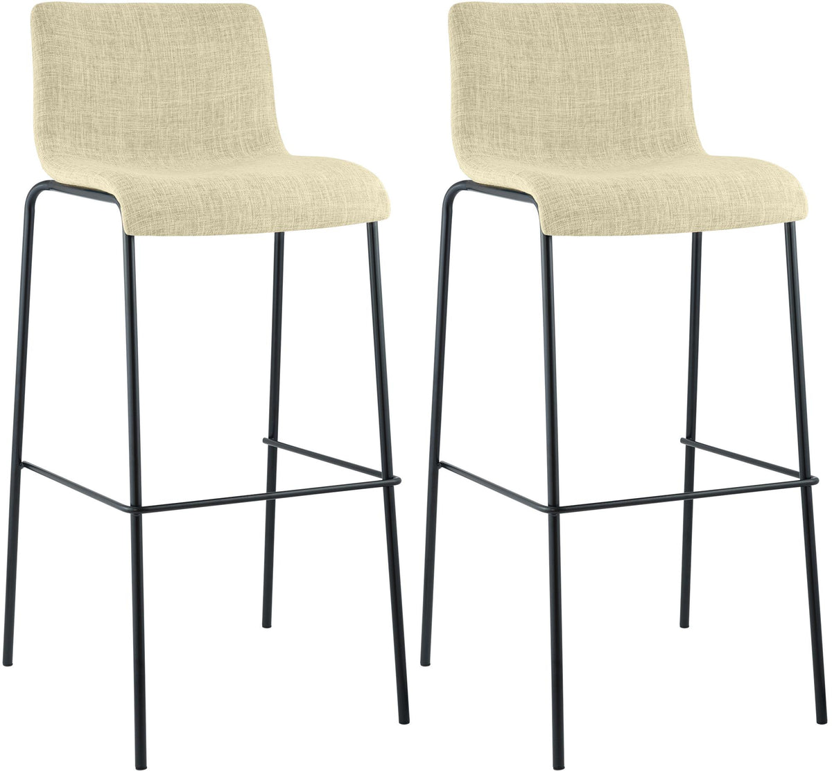 2er Set Barhocker Hover Stoff Vierfußgestell