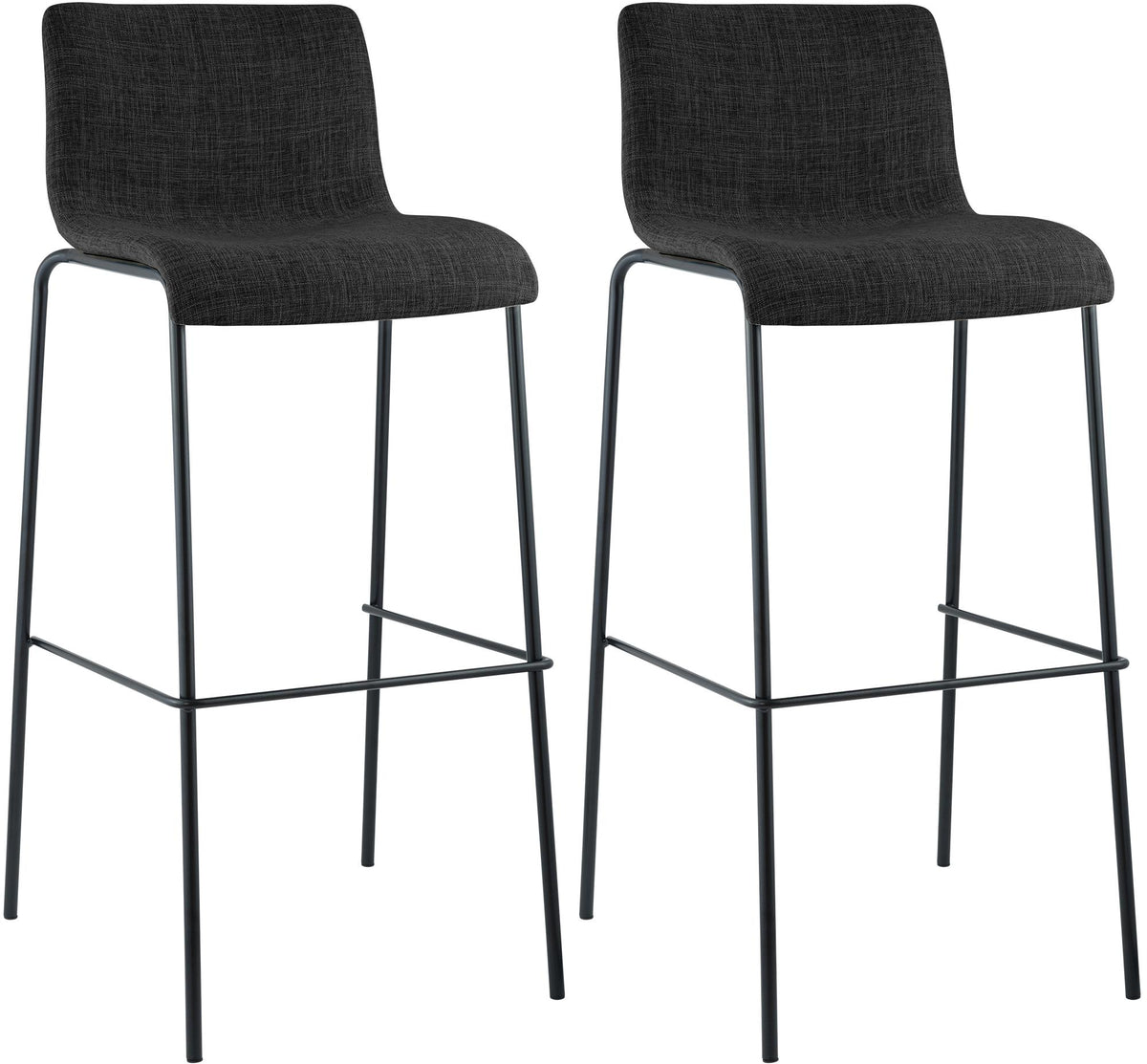2er Set Barhocker Hover Stoff Vierfußgestell
