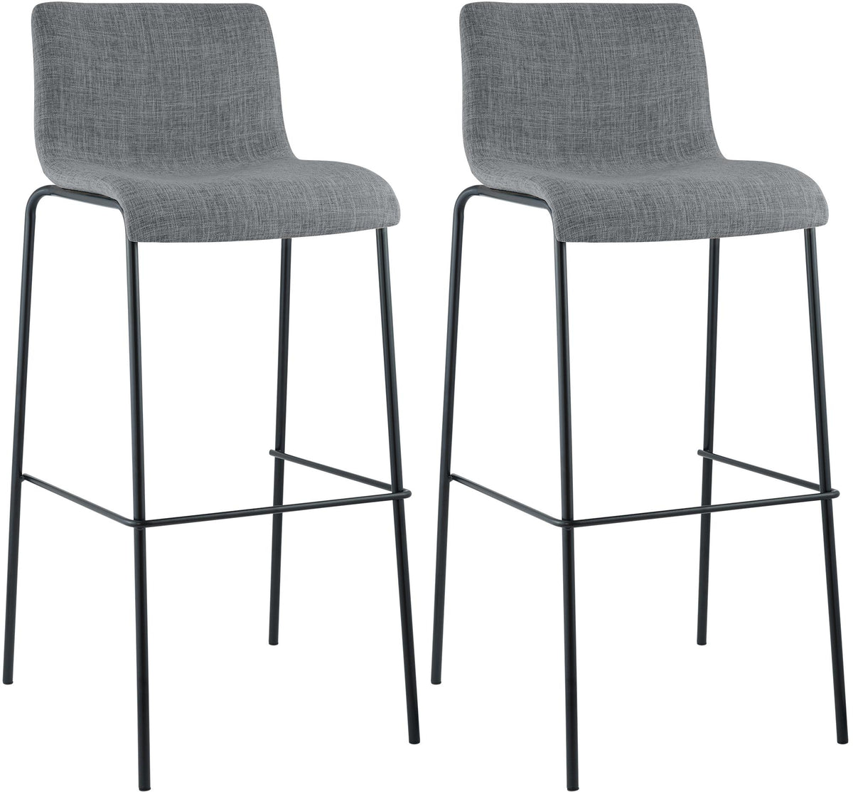 2er Set Barhocker Hover Stoff Vierfußgestell