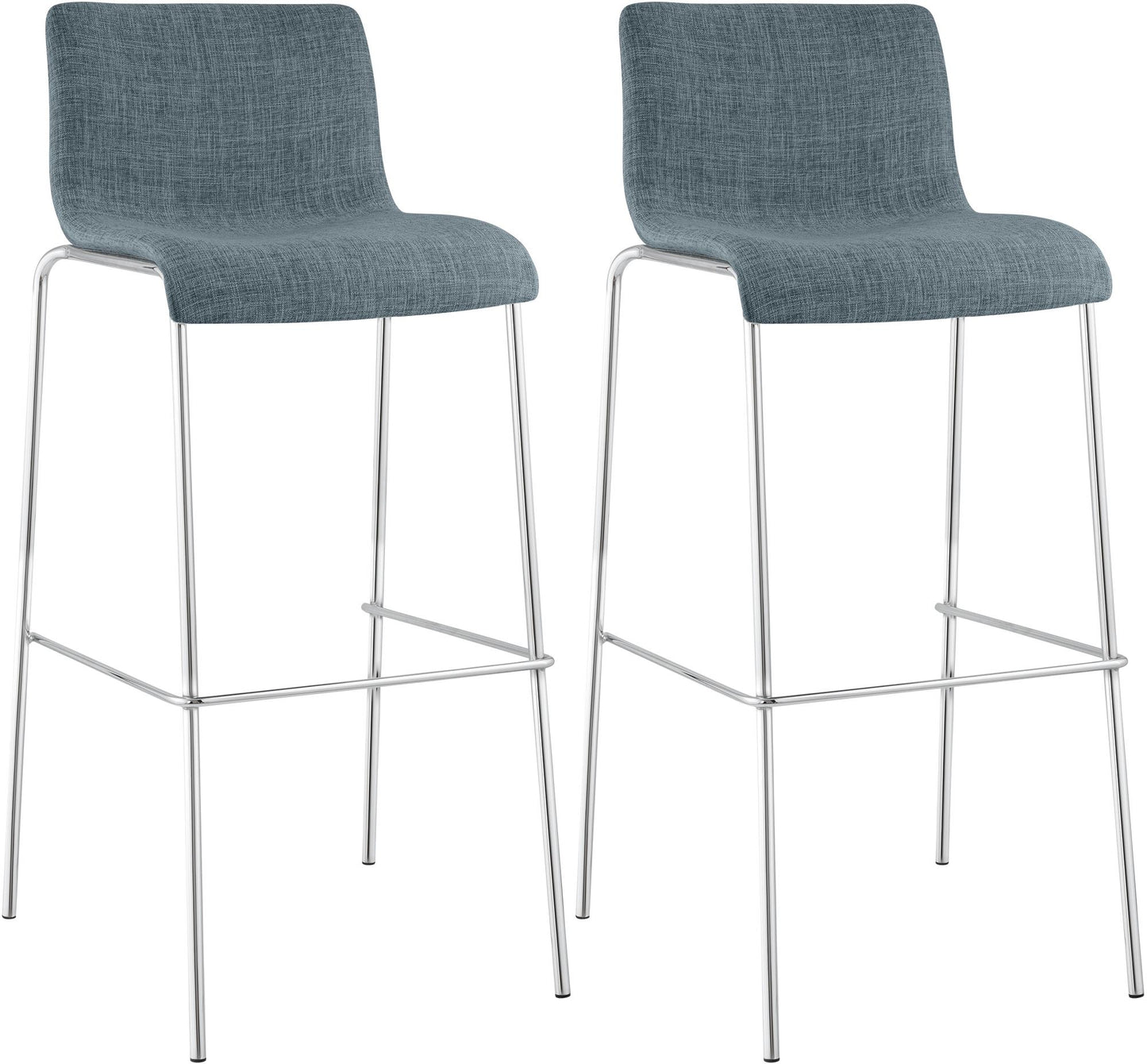 2er Set Barhocker Hover Stoff Vierfußgestell