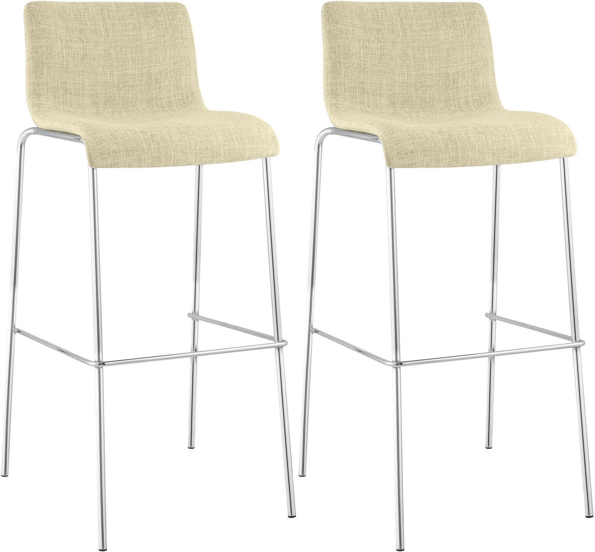 2er Set Barhocker Hover Stoff Vierfußgestell