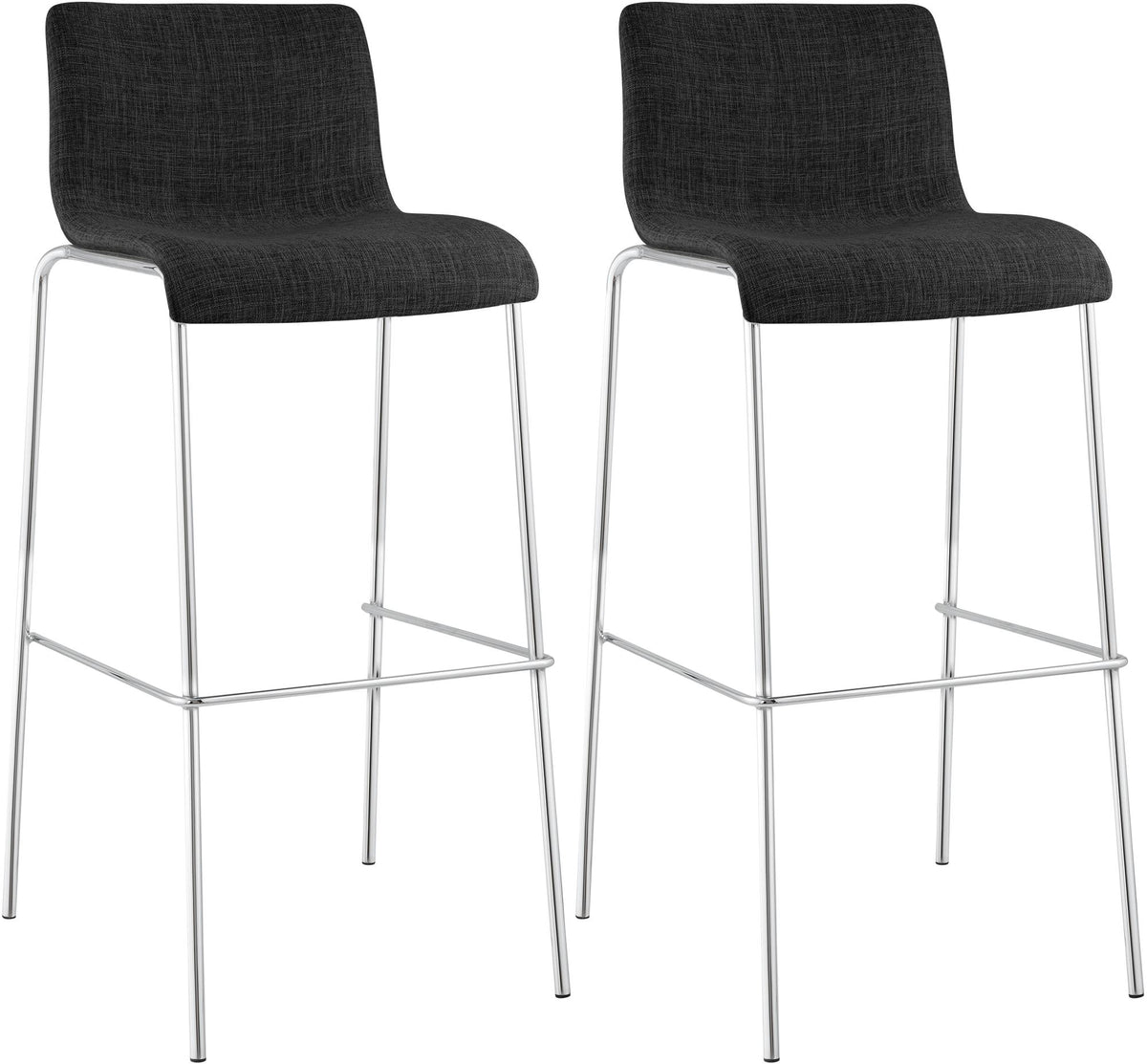 2er Set Barhocker Hover Stoff Vierfußgestell