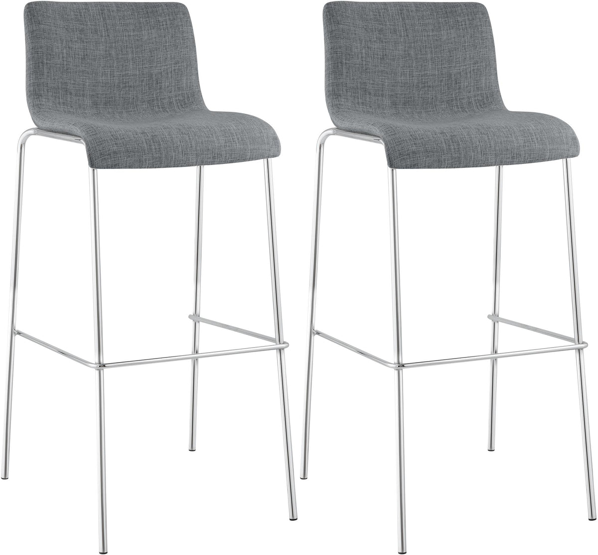 2er Set Barhocker Hover Stoff Vierfußgestell
