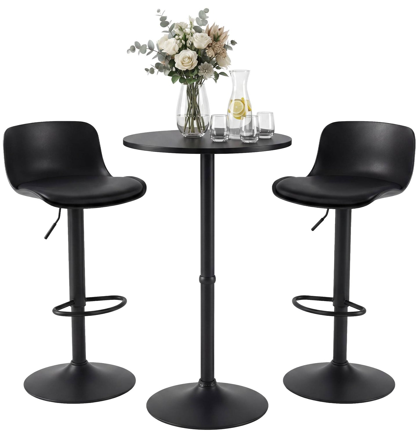 2er Bartisch Set Velor Kunstleder