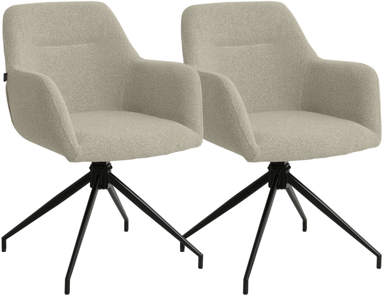 2er Set Esszimmerstühle Merlinda Teddystoff