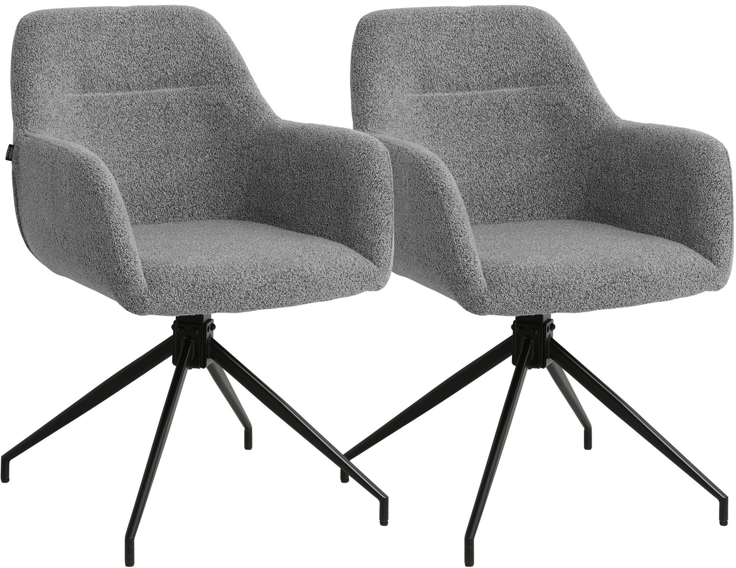 2er Set Esszimmerstühle Merlinda Teddystoff