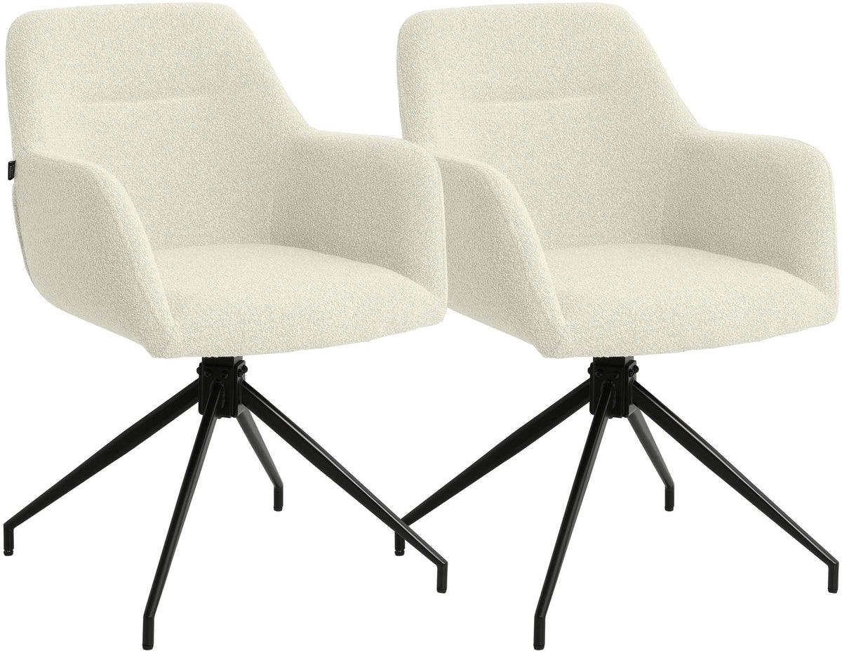2er Set Esszimmerstühle Merlinda Teddystoff