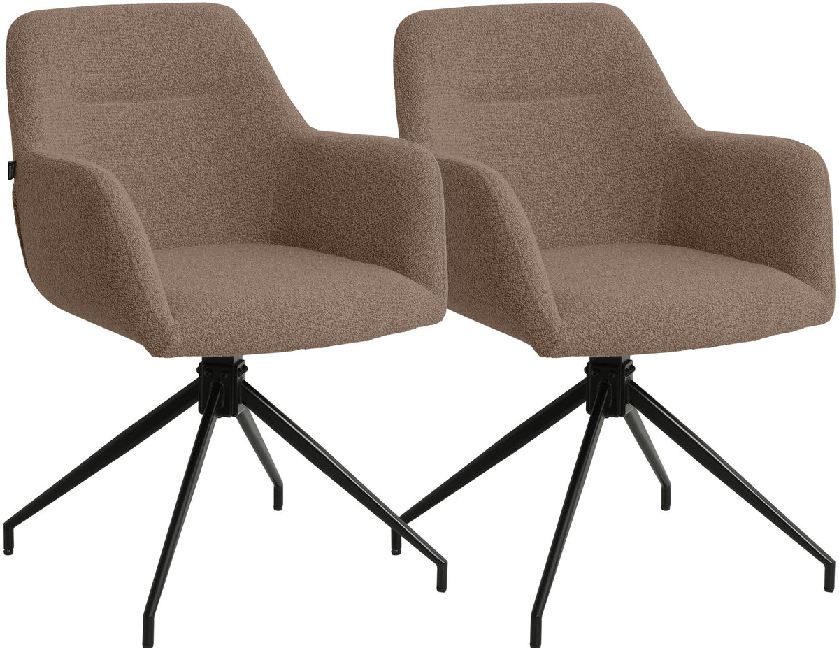 2er Set Esszimmerstühle Merlinda Teddystoff