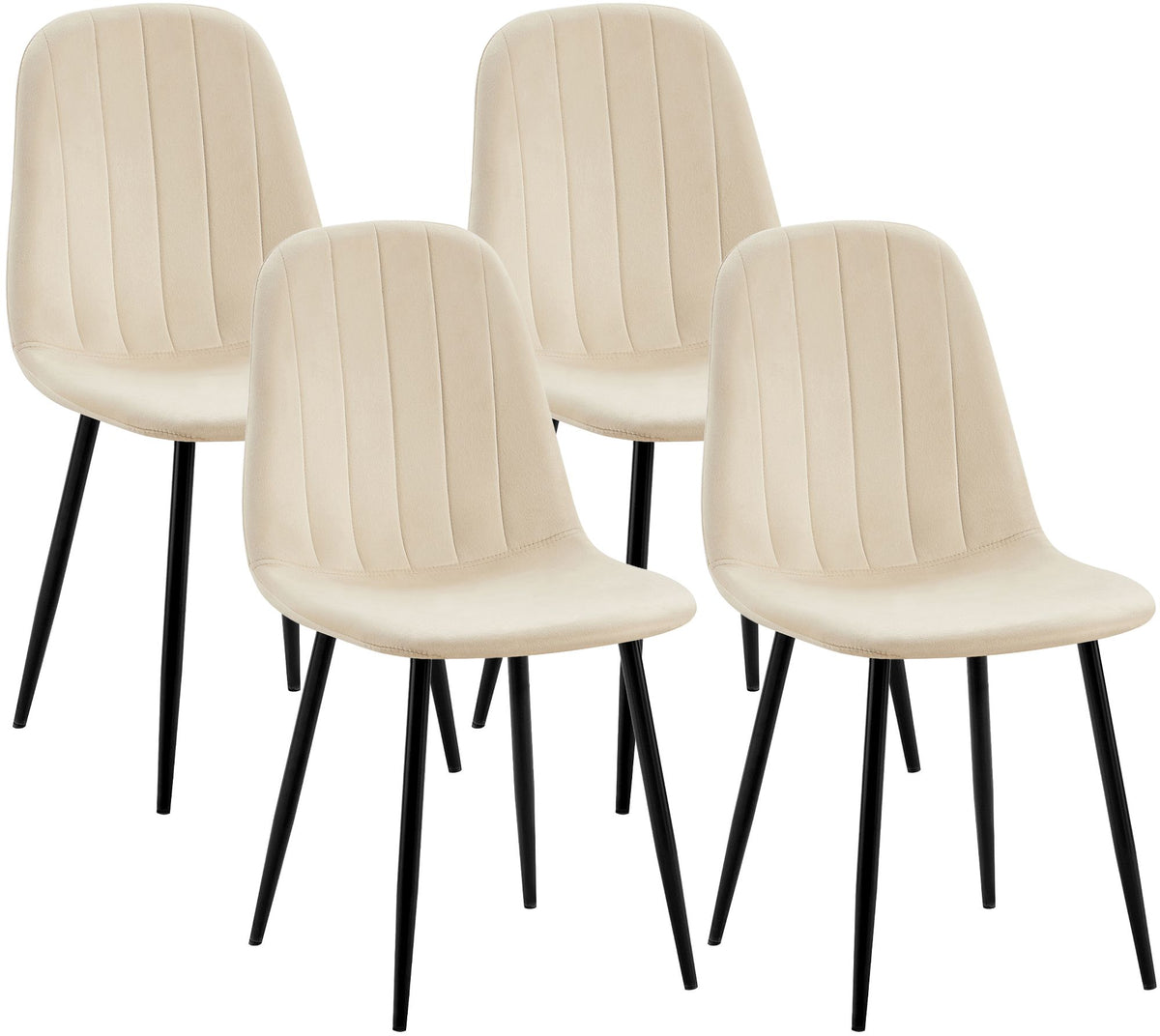4er Set Esszimmerstühle Baxter Samt