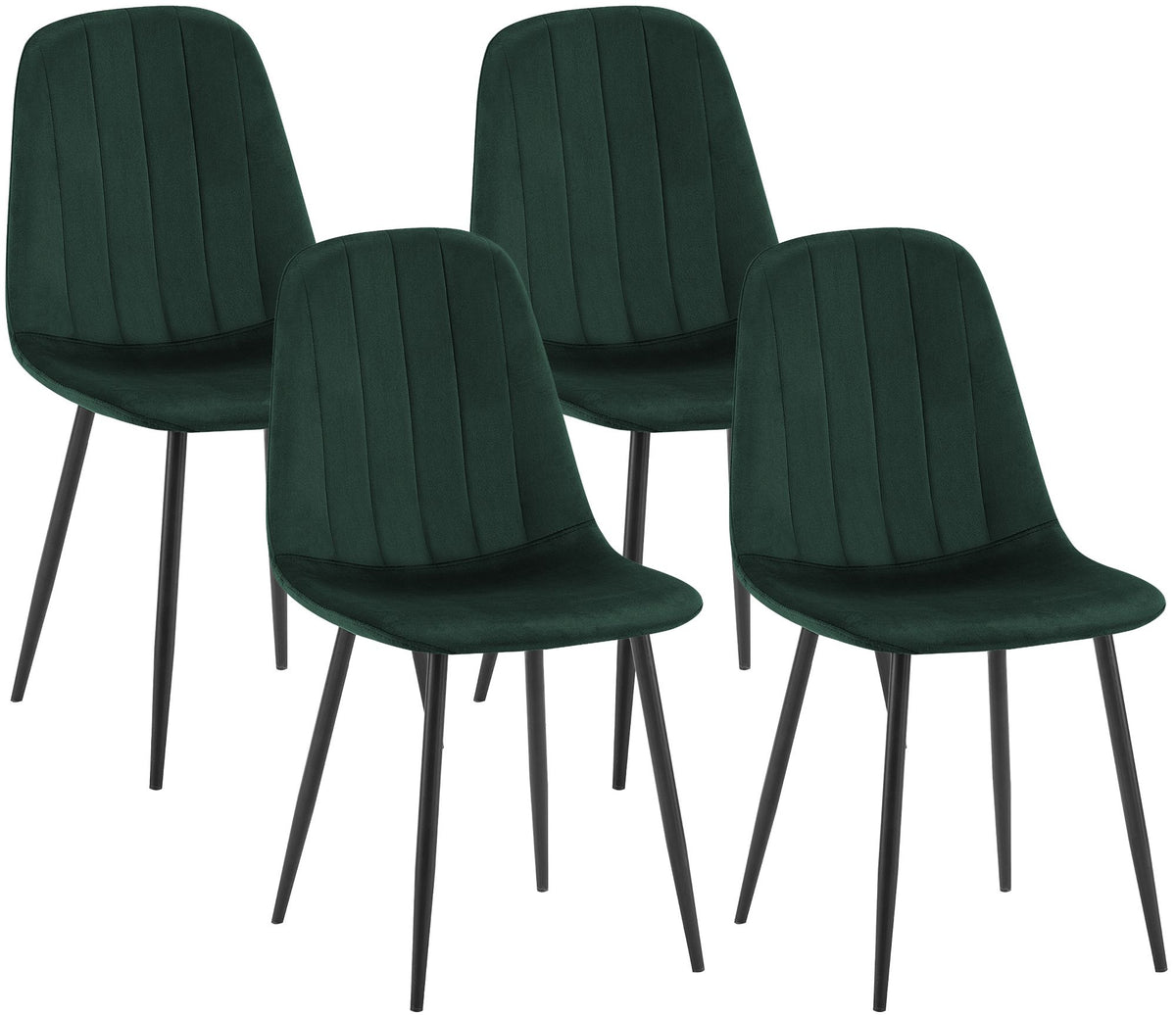 4er Set Esszimmerstühle Baxter Samt