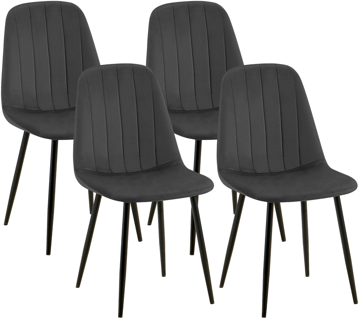 4er Set Esszimmerstühle Baxter Samt
