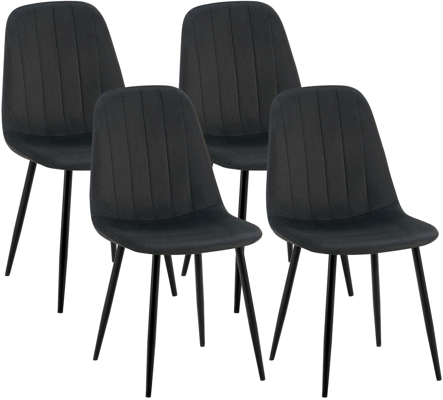 4er Set Esszimmerstühle Baxter Samt