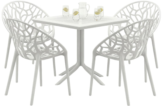 Gartenmöbel-Set Avara mit 4 Stühlen