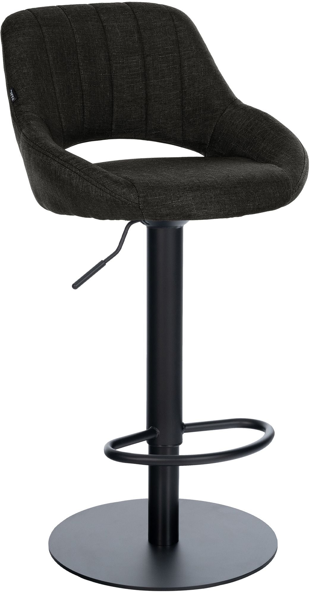 Barhocker Milet Schwarz mit extra schwerem Standfuß