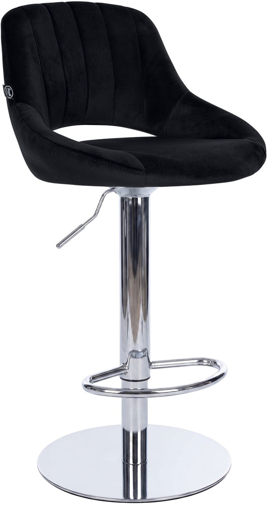 Barhocker Milet Chrom mit extra schwerem Standfuß