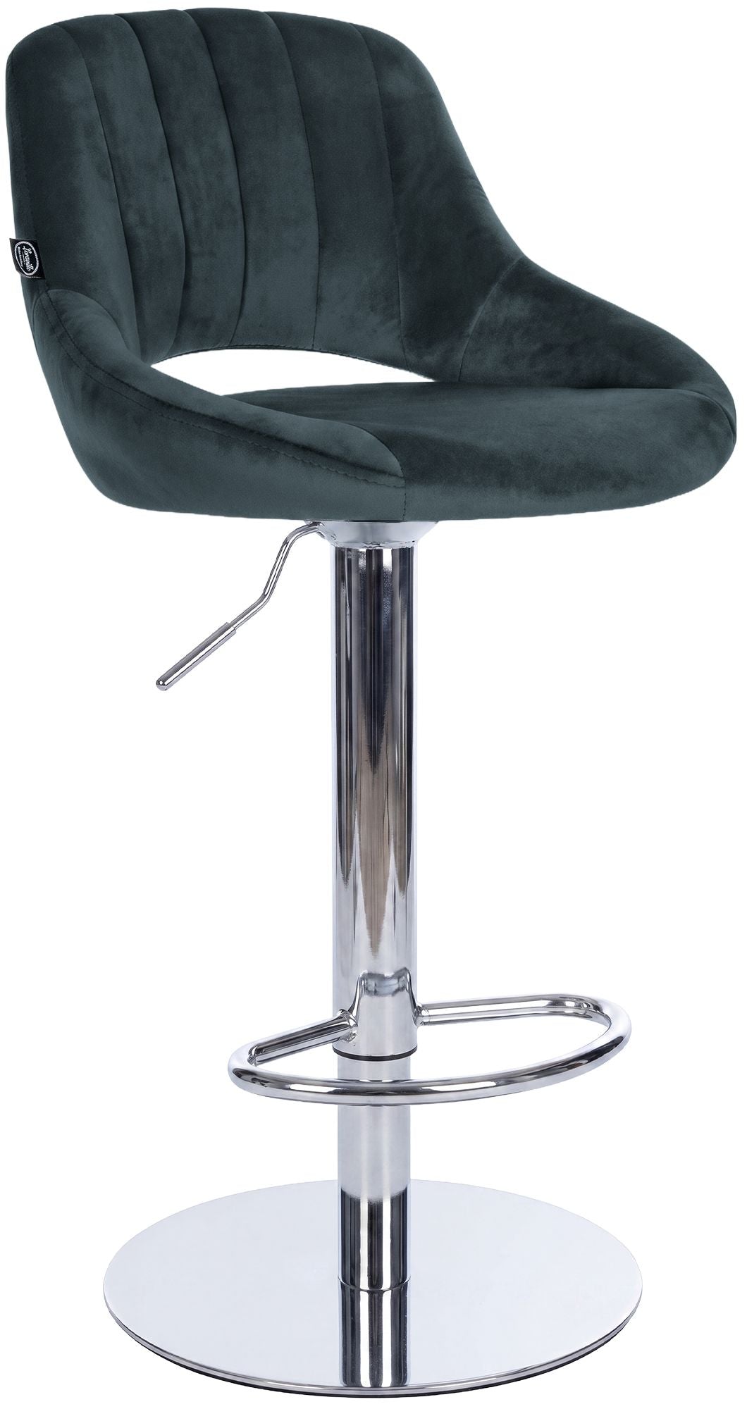 Barhocker Milet Chrom mit extra schwerem Standfuß