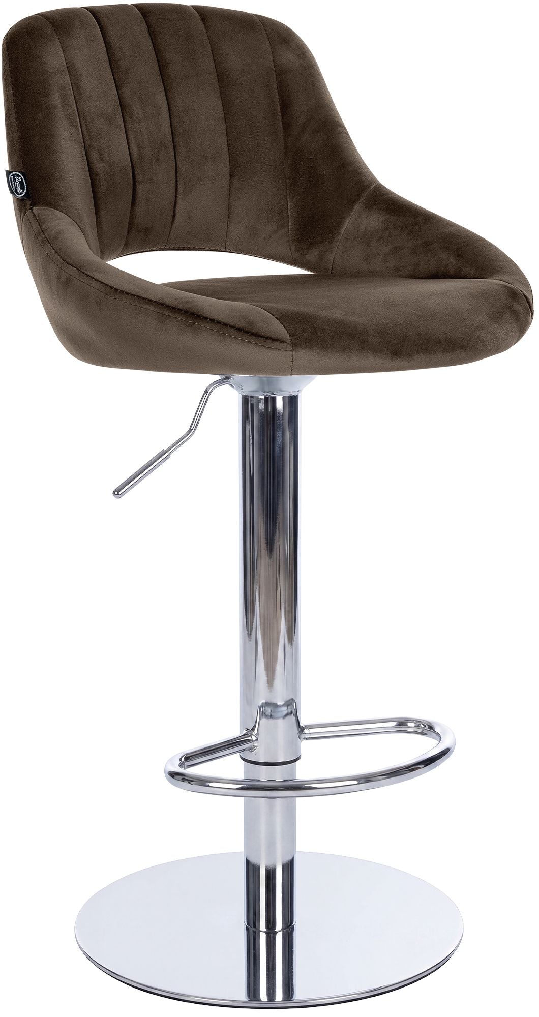 Barhocker Milet Chrom mit extra schwerem Standfuß