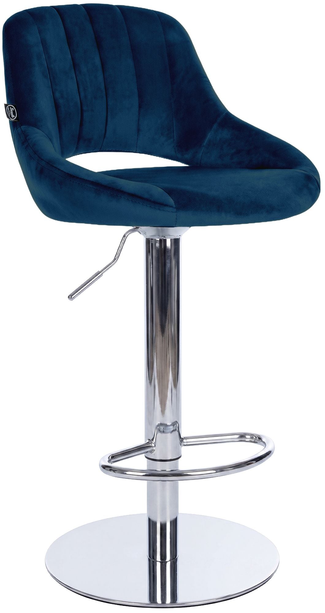 Barhocker Milet Chrom mit extra schwerem Standfuß