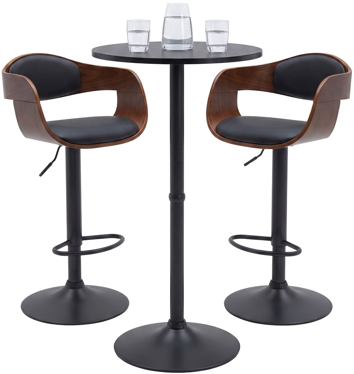 Bartisch-Set Kivo mit zwei Barhockern